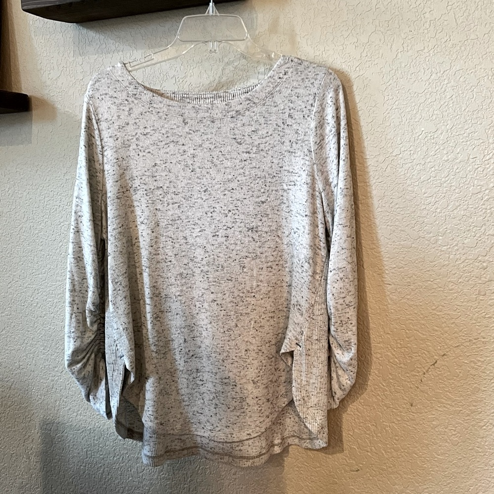 Anthropologie Saturday Sunday Tenley Ruched Sleeve Top